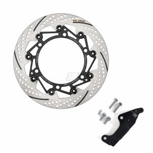 Round Front Floating Brake Disc with Caliper Adapter Bracket for Honda Forza 350